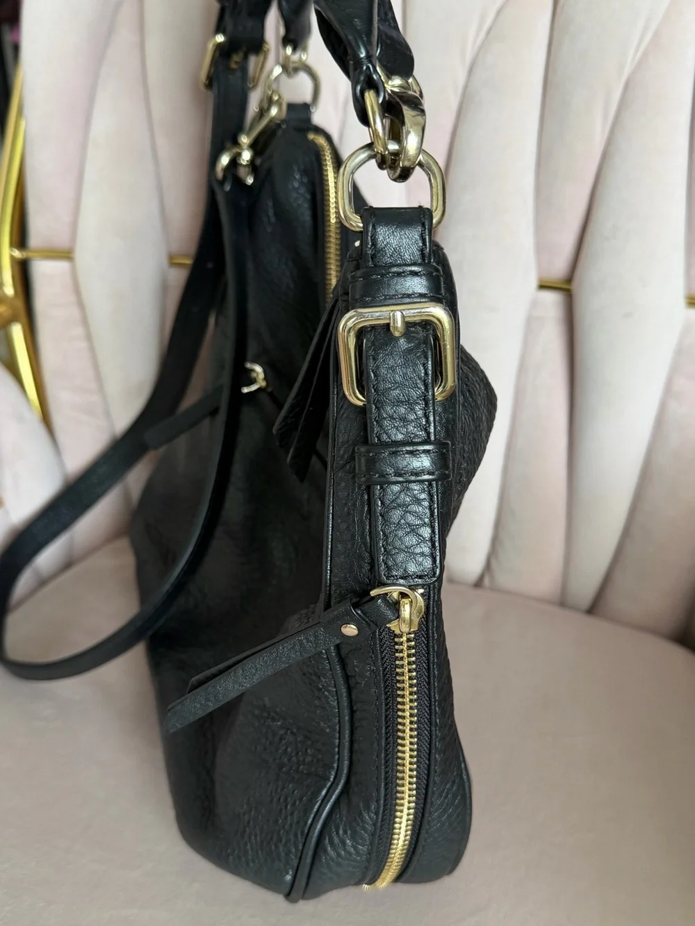 Kate Spade ♠️ Cobble Hill Ella Black Leather Shoulder Bag
